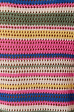 Multi Stripe Crochet Button Down Top