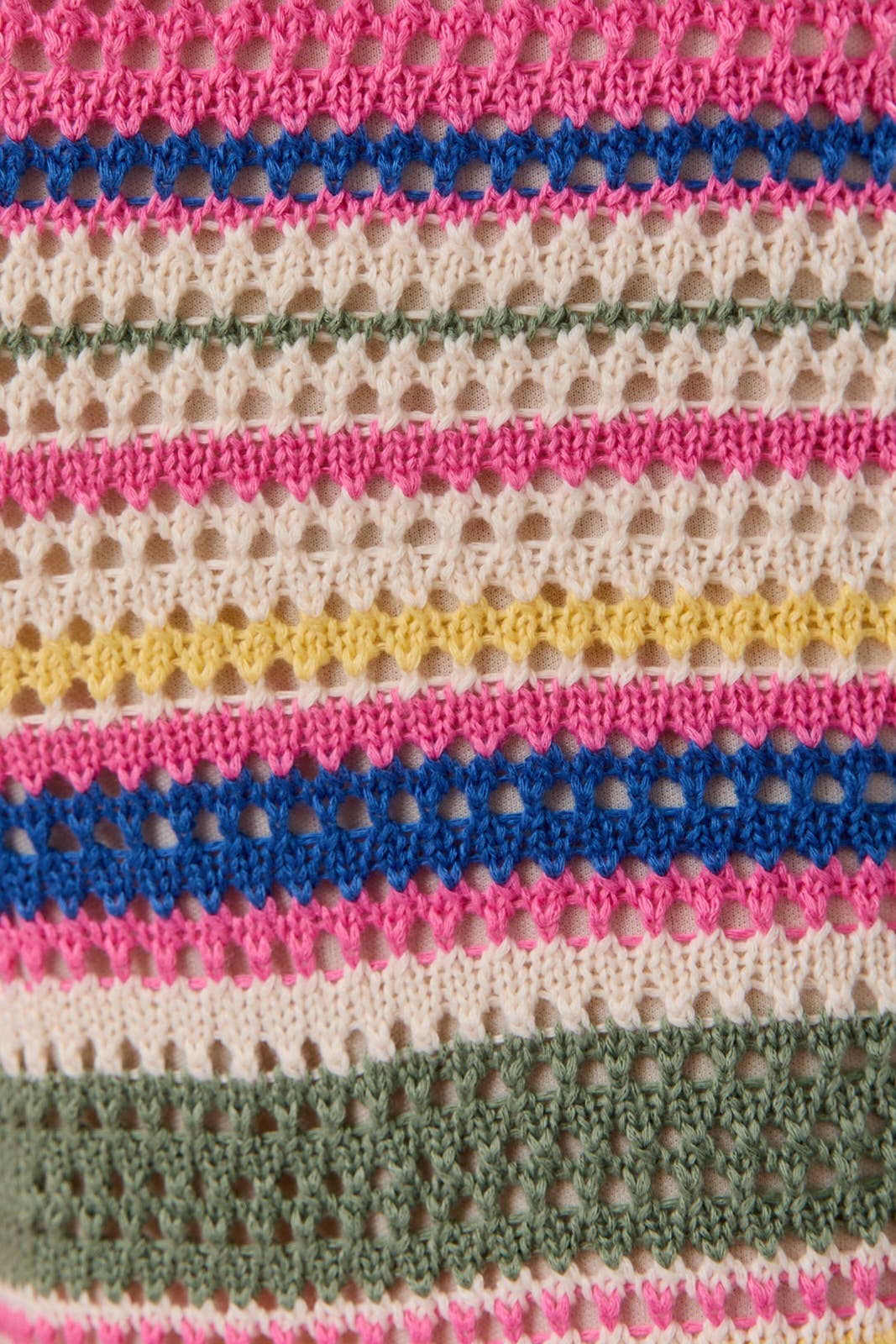 Multi Stripe Crochet Shorts