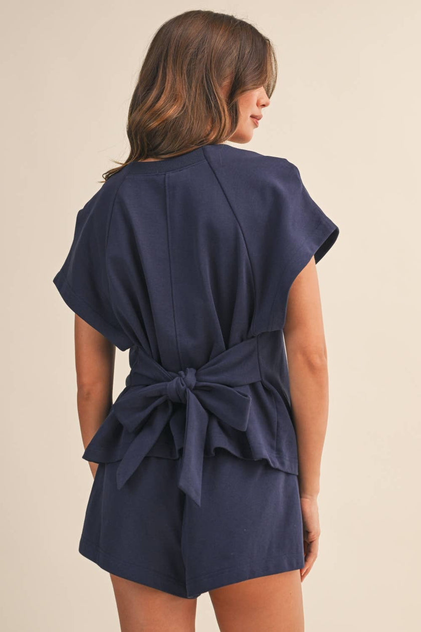 Tie Top + Shorts Set