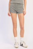 Gingham Biker Shorts